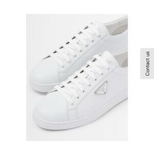 Prada triangle-logo lace-up sneakers UK size 8